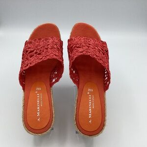 A. Marinelli Women’s Espadrille Wedge Sandals. 8M in Orange BUY before donated
